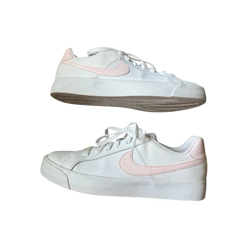 Nike Women's Court Royale AC AO2810-110 White & Pink Sneakers Size 10